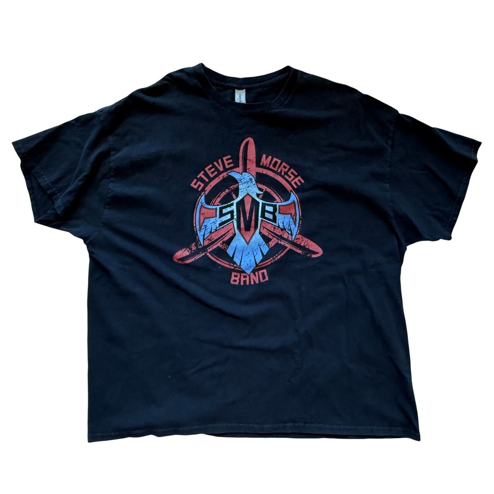Steve Morse Band 2023 Tour Shirt Mens 2XL Black Gildan Heavy Cotton Graphic Tee